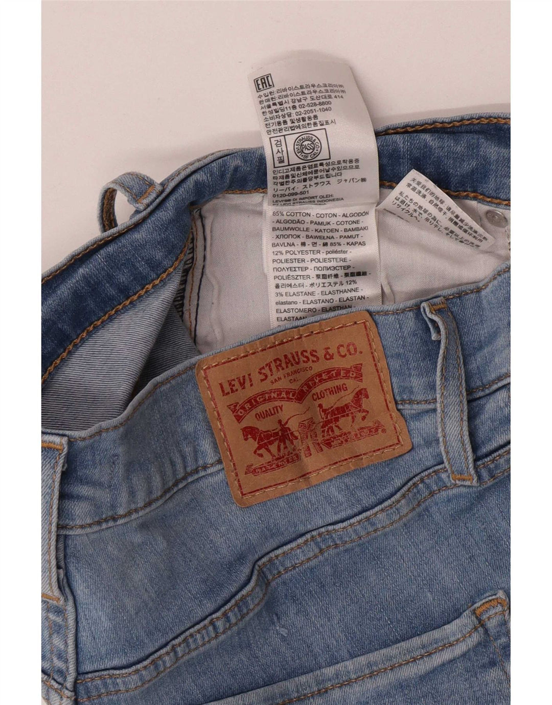Levi's Womens Skinny Jeans W28 L27 Blue Cotton
