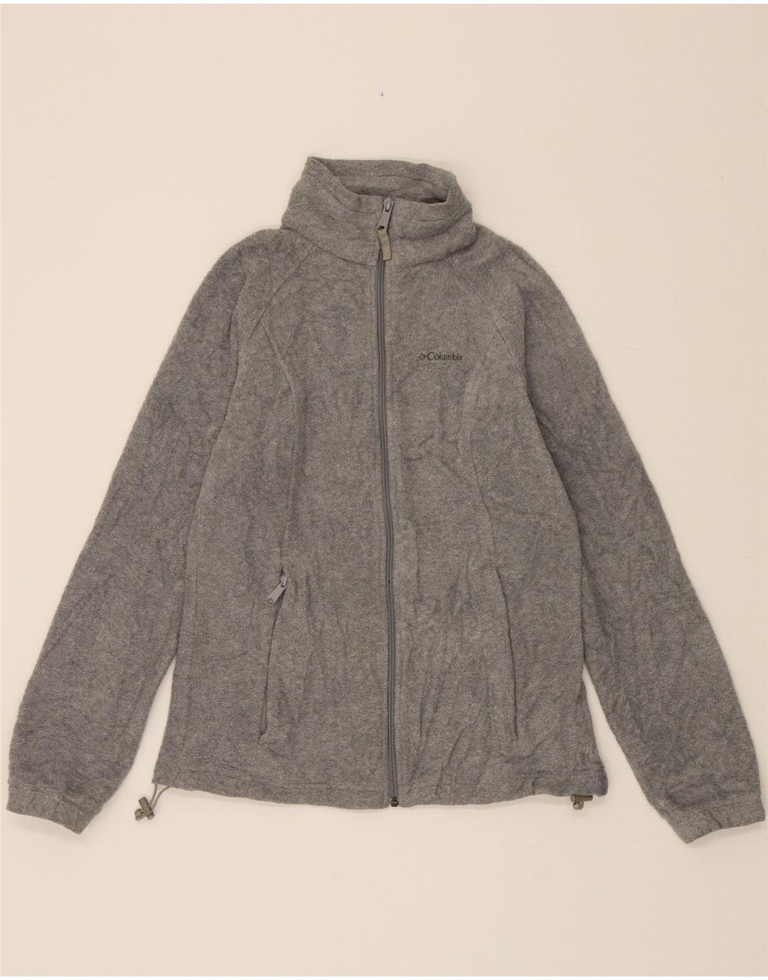 COLUMBIA Womens Fleece Jacket UK 10 Small Grey Polyester Vintage Columbia and Second-Hand Columbia from Messina Hembry 