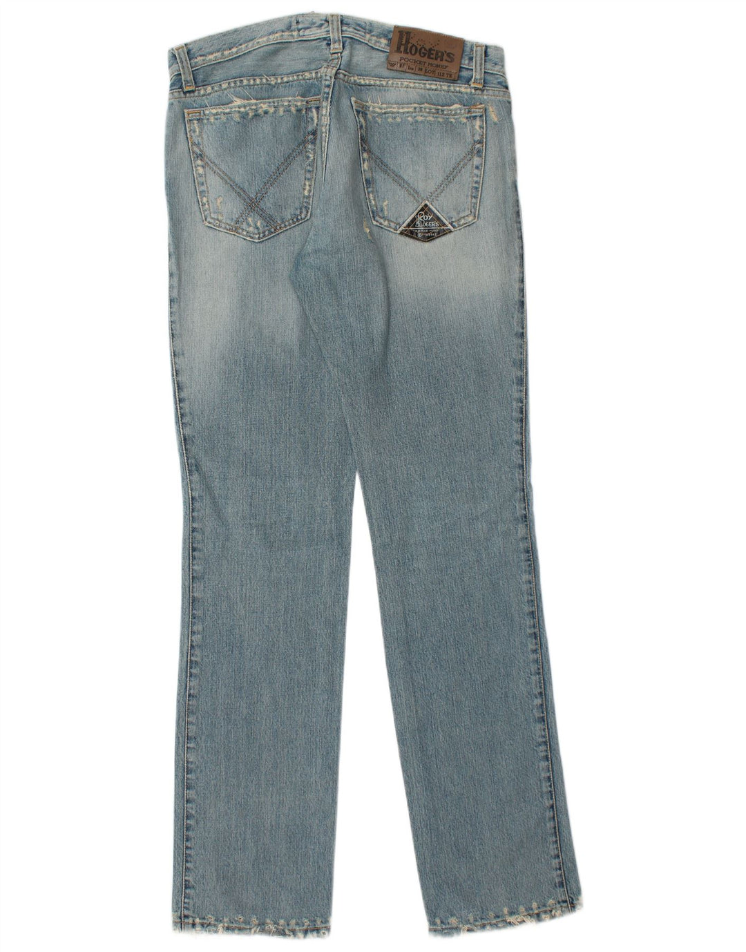 ROY ROGERS Mens Distressed Straight Jeans W31 L36 Blue Cotton