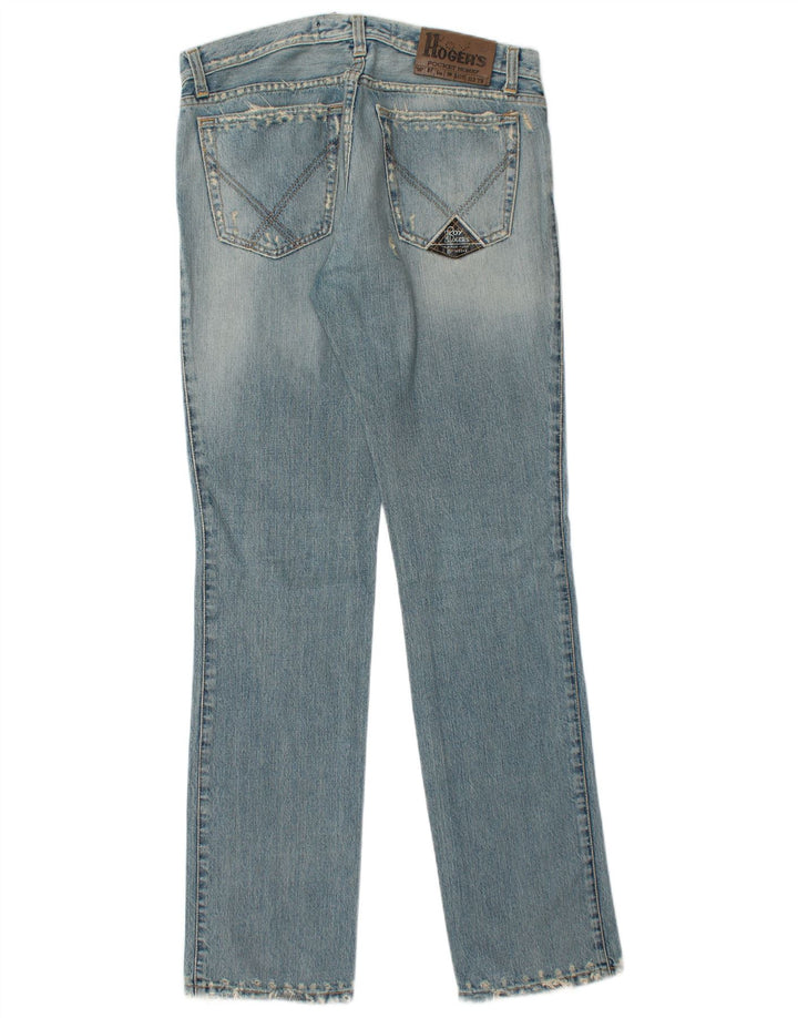 ROY ROGERS Mens Distressed Straight Jeans W31 L36 Blue Cotton