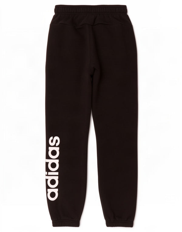 Adidas Boys Graphic Tracksuit Trousers Joggers 11-12 Years Black Cotton
