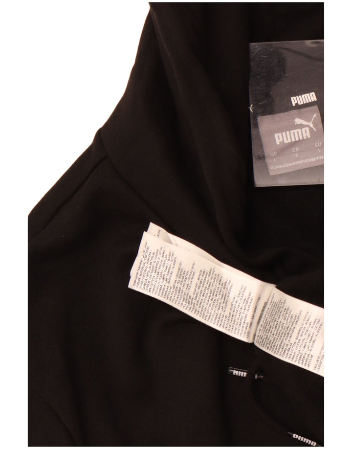 Puma Mens Hoodie Jumper Large Black Cotton