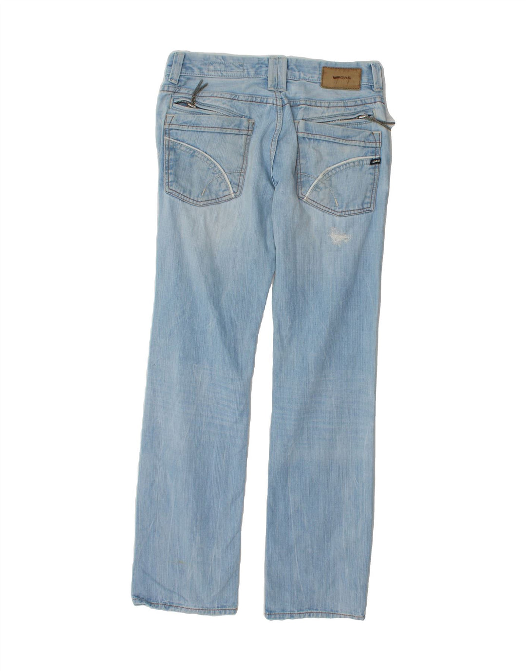 GAS Womens Straight Jeans W32 L32 Blue Cotton Vintage Gas and Second-Hand Gas from Messina Hembry 