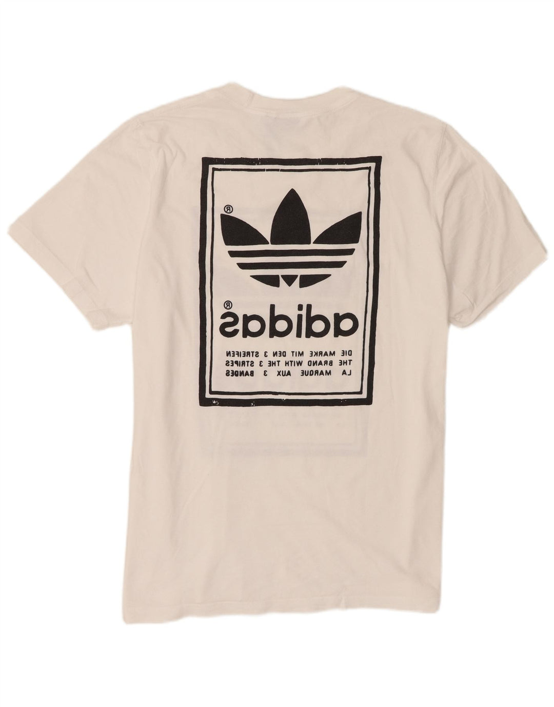Adidas Mens Graphic T-Shirt Top XL White