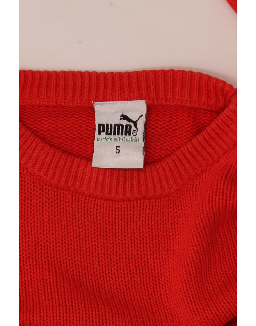 Puma Herren-Pullover mit Rundhalsausschnitt, Größe S, rote Baumwolle