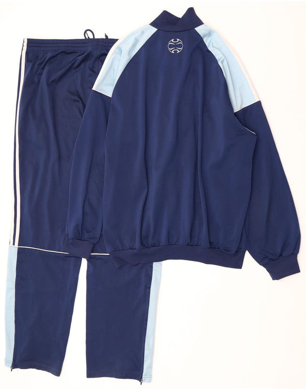 Tuta intera da uomo Adidas UK 42/44 Large Blu Navy Colourblock Poliestere