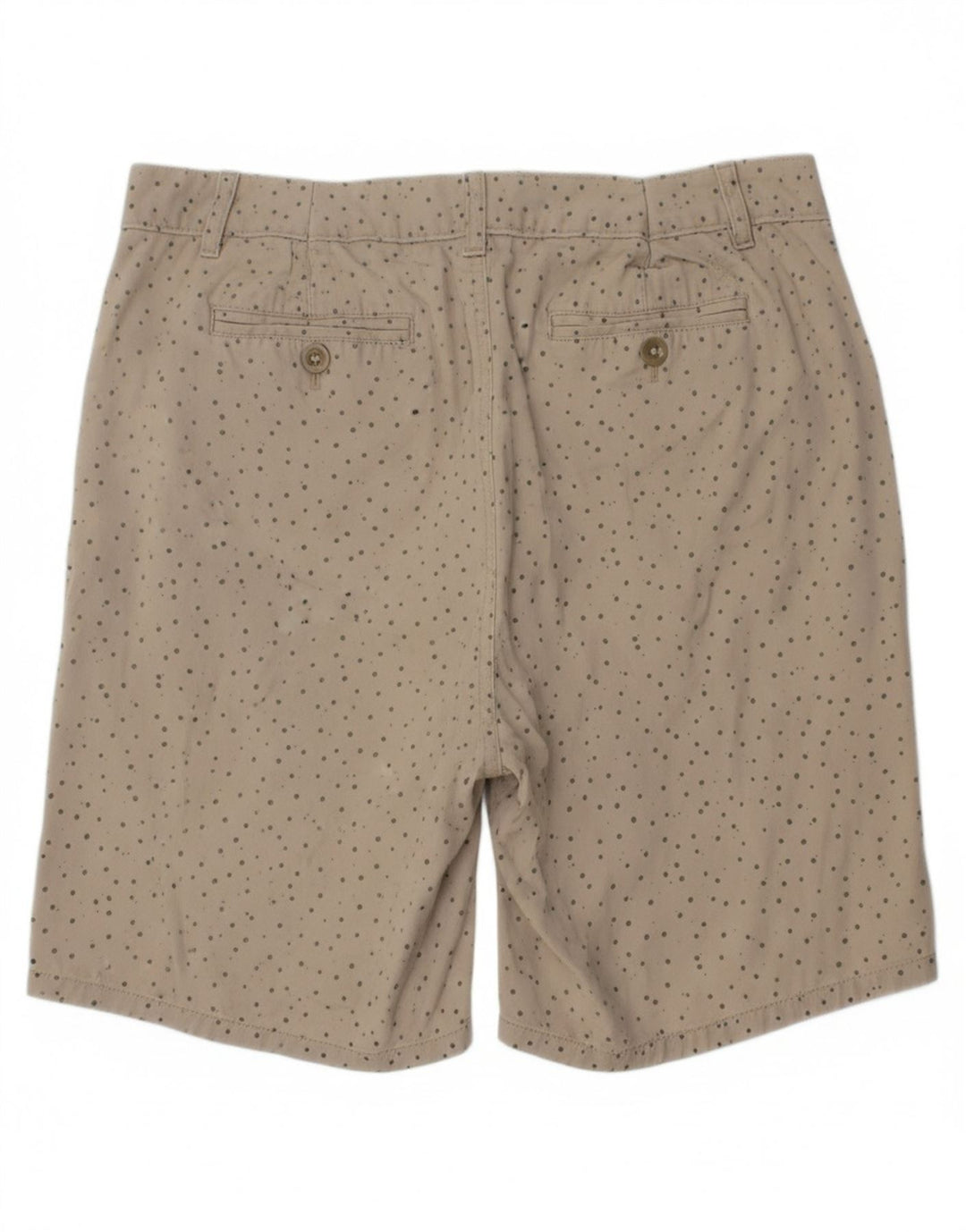 EDDIE BAUER Mens Chino Shorts W34 Large  Beige Spotted Cotton