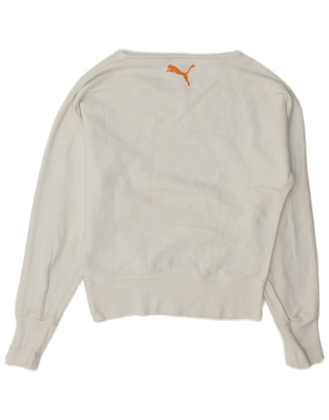 Puma Womens Graphic Sweatshirt Jumper UK 6 XS White