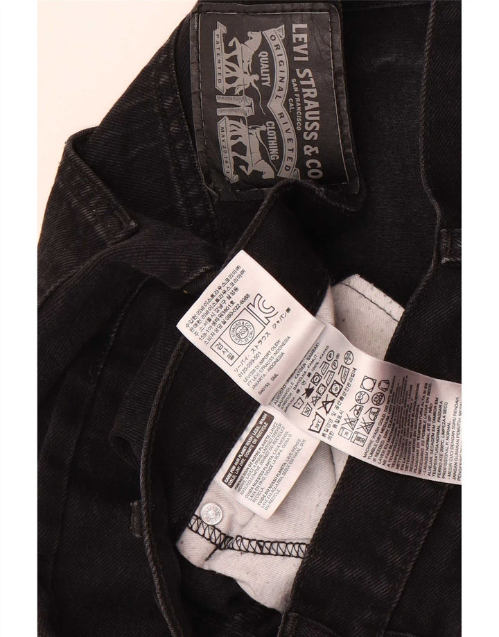 Levi's Mens Straight Jeans W34 L34 Black Cotton