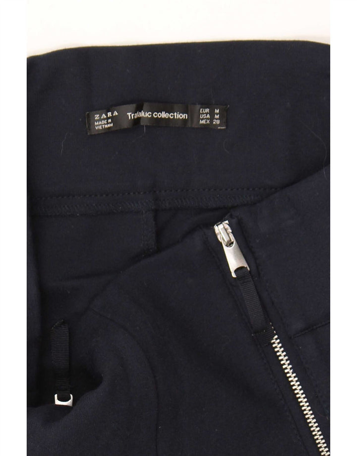 Zara Womens Leggings UK 12 Medium Navy Blue