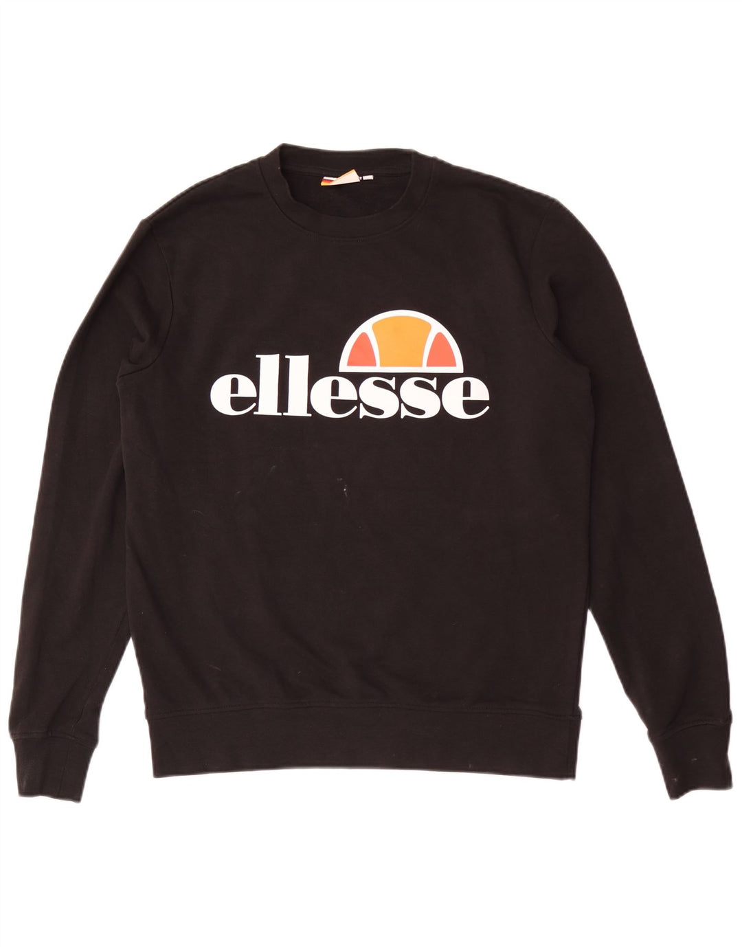 Ellesse Herren-Sweatshirt mit Grafik, Größe S, schwarze Baumwolle