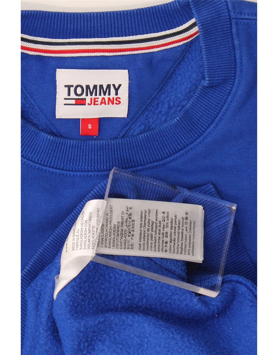 TOMMY HILFIGER Mens Sweatshirt Jumper Small Blue Cotton