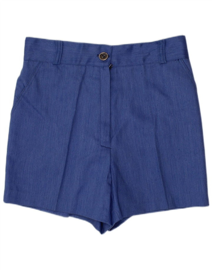 SIVAR Womens Casual Shorts IT 40 Small W26  Blue Cotton