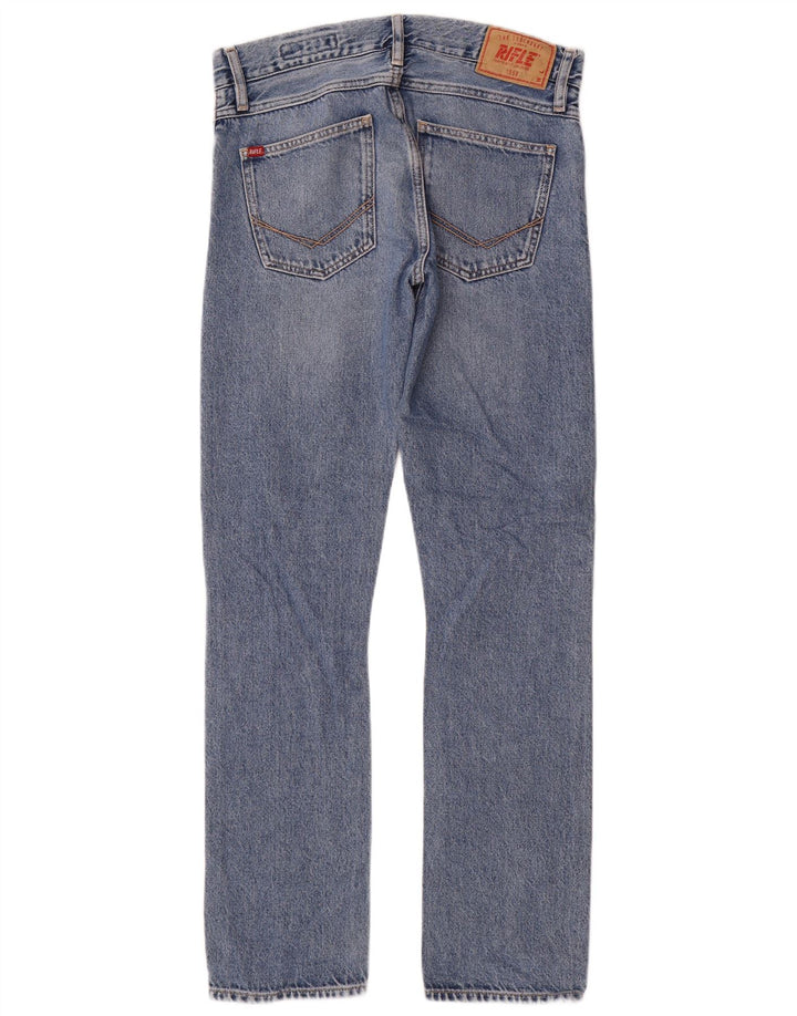 Rifle Womens Luke Straight Jeans W30 L32 Blue Cotton