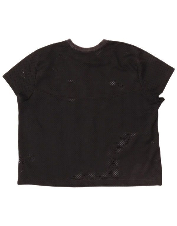 Nike Womens Graphic T-Shirt Top UK 18 XL Black Polyester