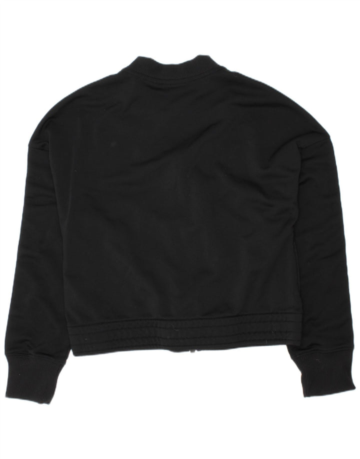 Nike Girls Tracksuit Top Jacket 10-11 Years Medium Black Colourblock