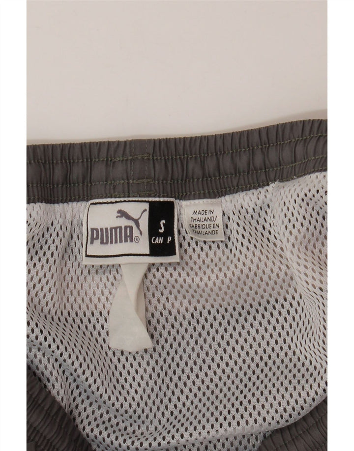 PUMA Mens Sport Shorts Small Grey Colourblock Polyester