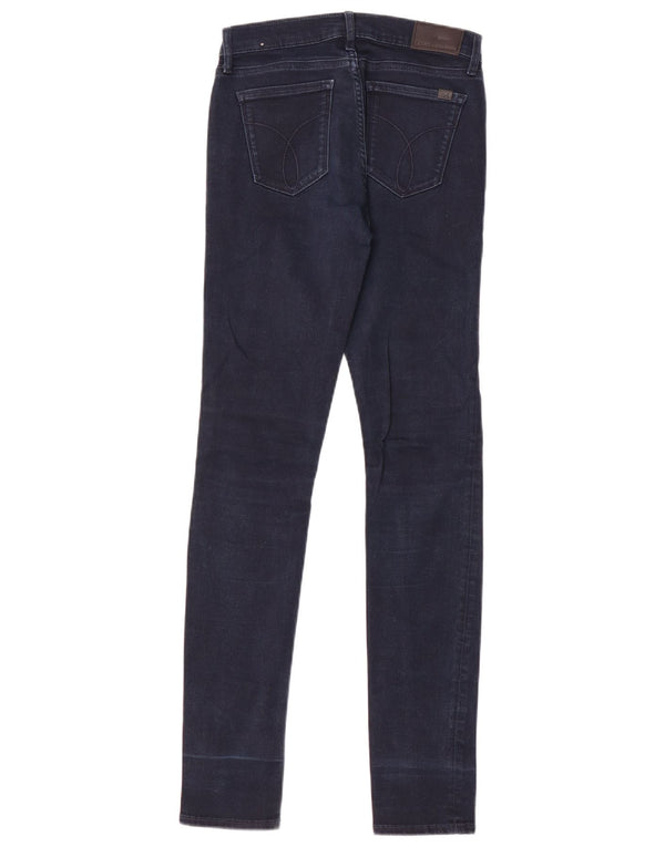 Calvin Klein Womens Mid Rise Skinny Jeans W26 L32 Blue Cotton