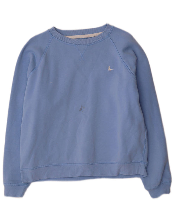 Jack Wills Womens Oversized Sweatshirt Jumper UK 12 Medium Blue Cotton