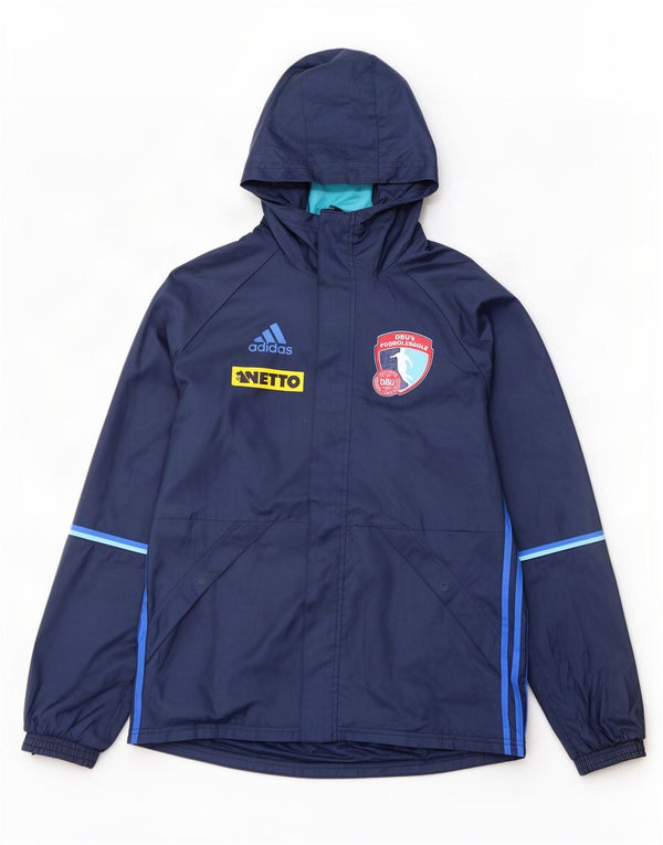Adidas Veste de survêtement à capuche graphique pour homme Bleu marine moyen Polyester