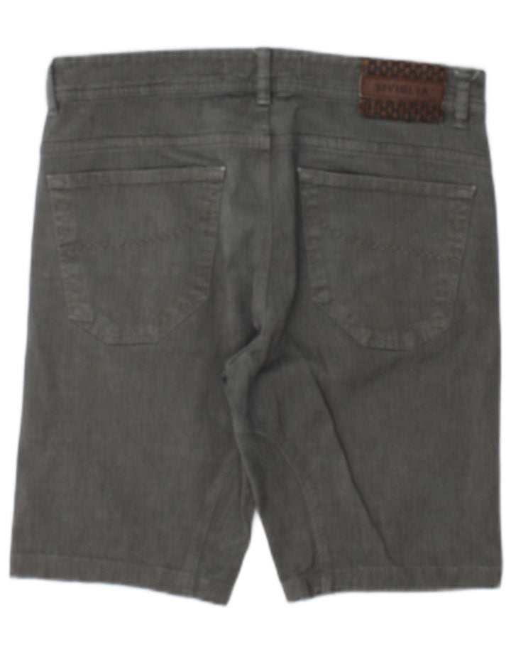 SIVIGLIA Mens Casual Shorts W32 Medium Grey Cotton