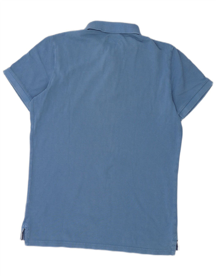 Superdry Polo para hombre de algodón azul grande