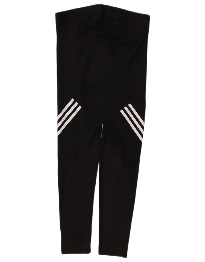 Adidas Womens Climacool Graphic Leggings UK 16 Large  Black Polyester