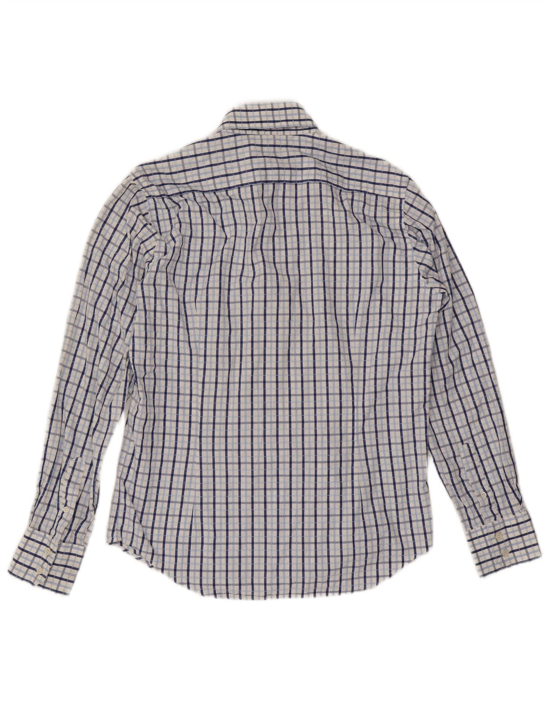 Ted Baker Mens Shirt Size 3 Medium Blue Check Cotton