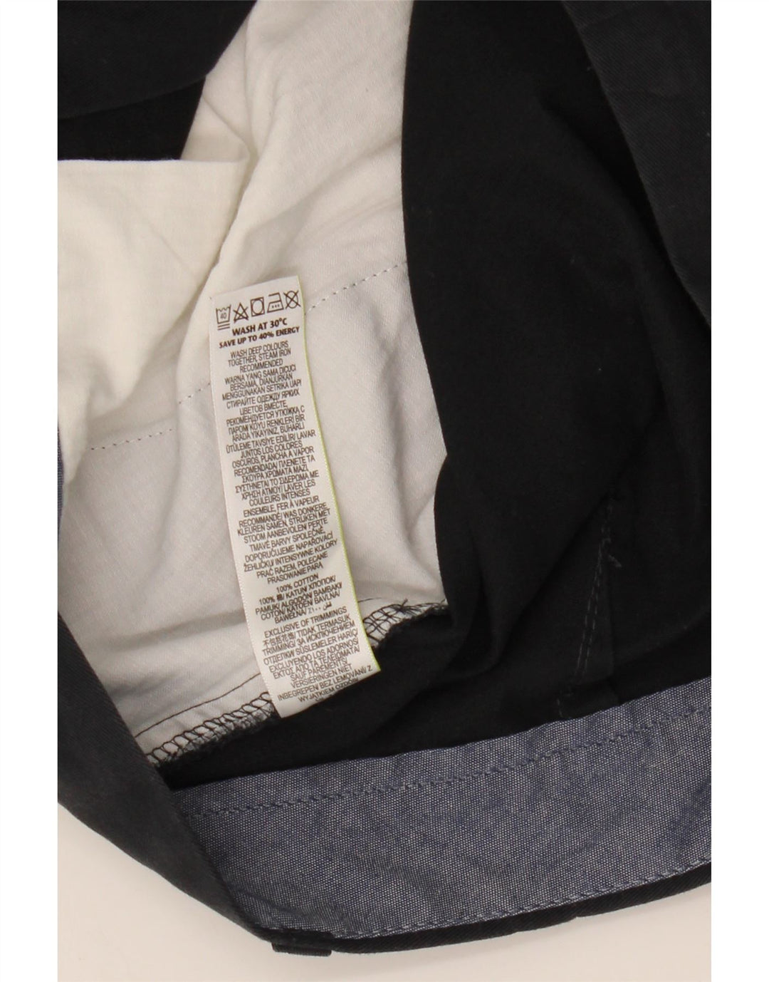 Marks & Spencer Mens Chino Shorts W36 Large  Navy Blue Cotton