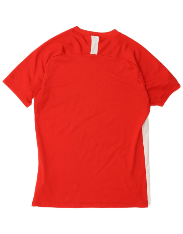 Nike Mens Dri Fit T-Shirt Top Medium Red Colourblock Polyester