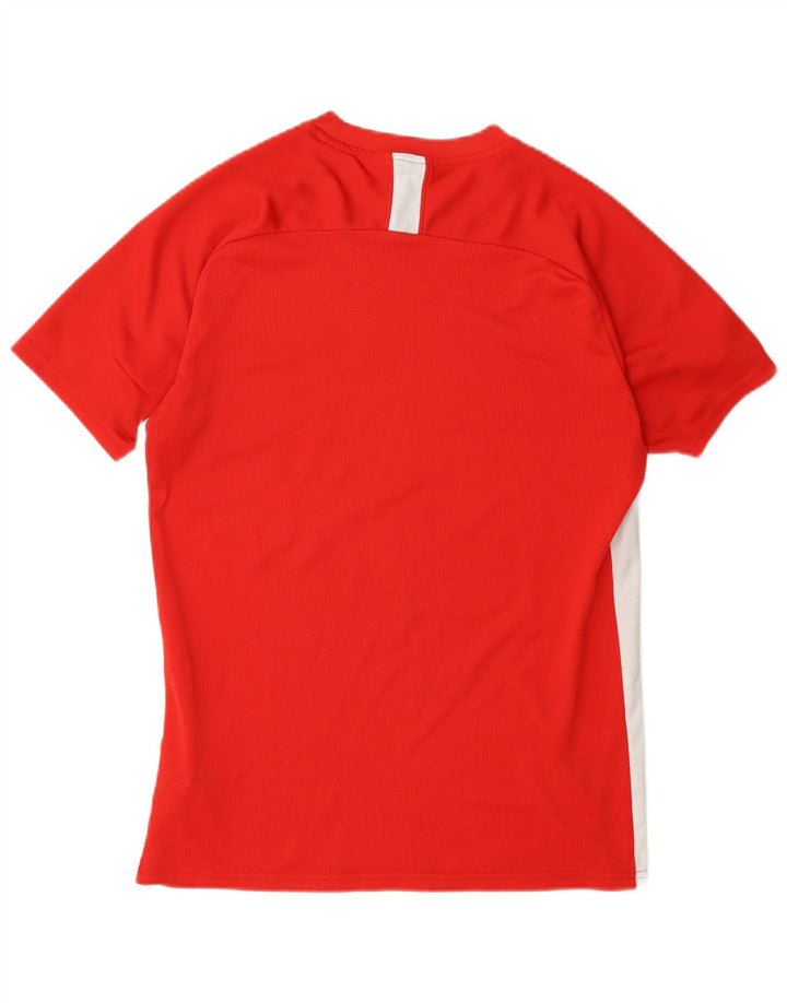 Nike Mens Dri Fit T-Shirt Top Medium Red Colourblock Polyester