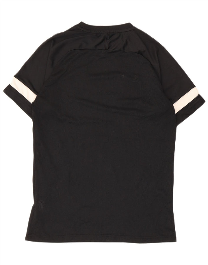 Nike T-shirt top mellem sort stribet polyester til mænd
