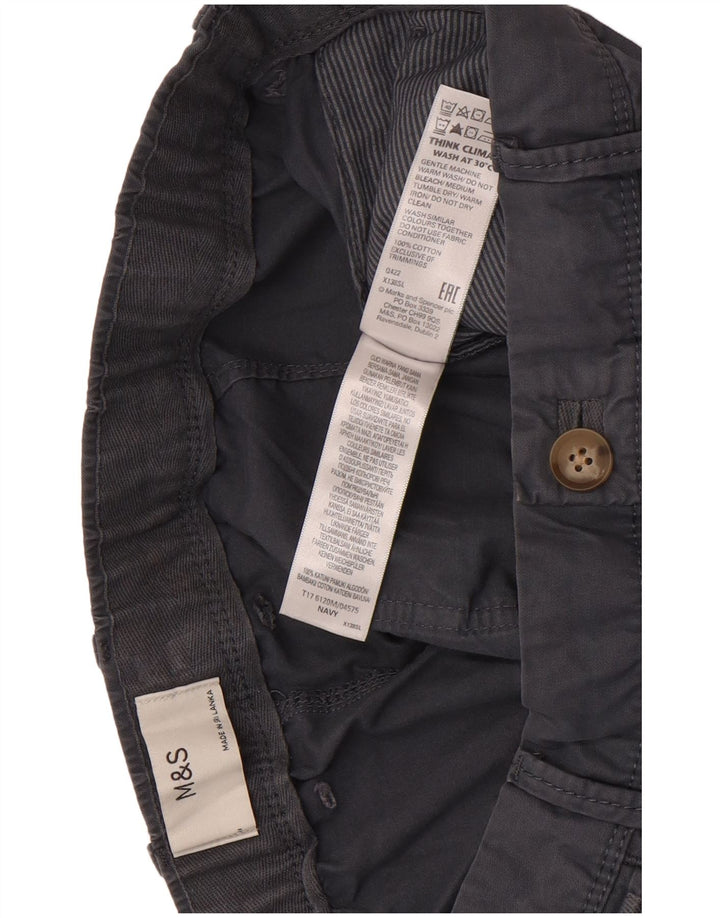 Marks & Spencer Herren-Chinoshorts W36, Größe L, Marineblau, Baumwolle