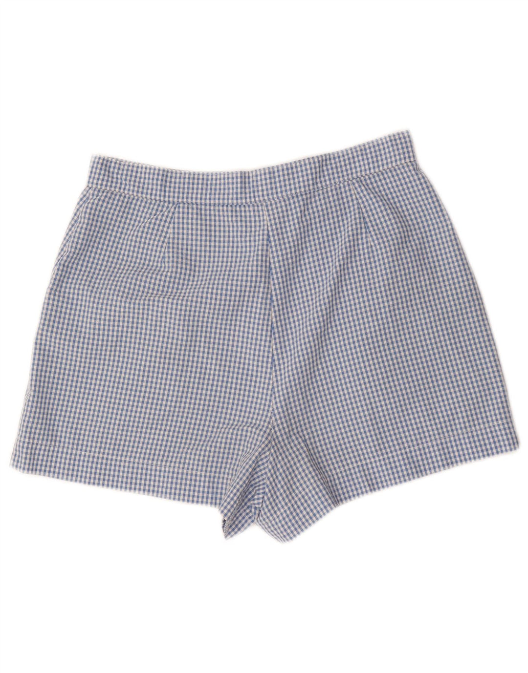 Sergio Tacchini Womens Casual Shorts IT 44 Medium W28 Blue Gingham