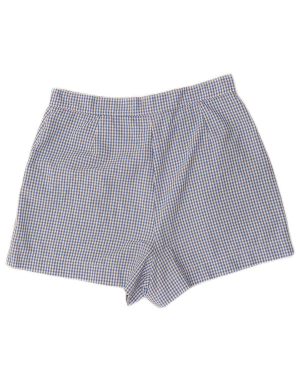 Sergio Tacchini Short décontracté pour femme IT 44 Medium W28 Bleu Vichy