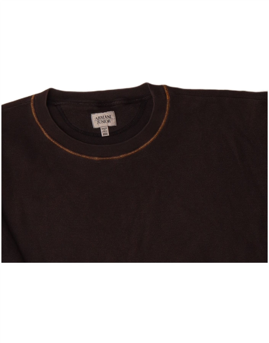ARMANI JUNIOR Boys Top Long Sleeve 13-14 Years Grey Cotton