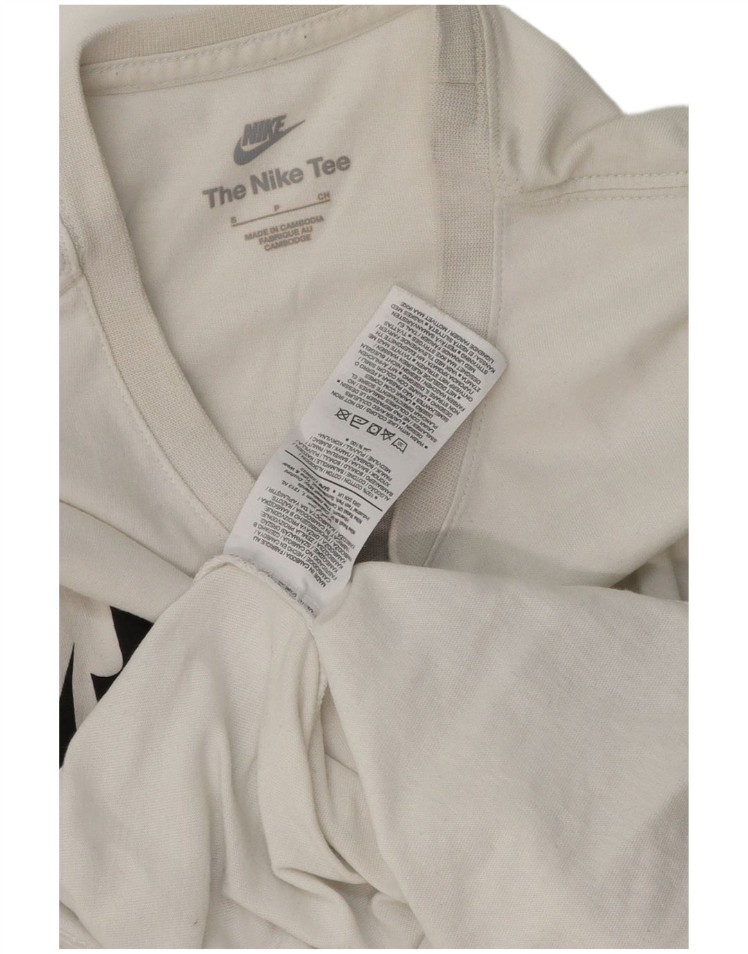 Nike grafisk T-shirt top til mænd, lille hvid bomuld