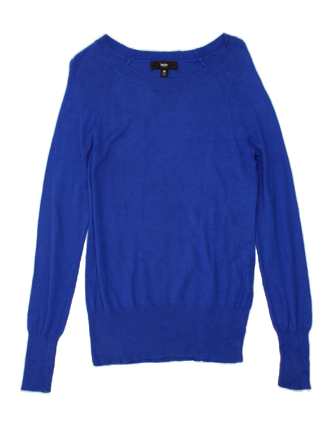 MOSSIMO Womens Boat Neck Jumper Sweater UK 12 Medium Blue Wool Vintage Mossimo and Second-Hand Mossimo from Messina Hembry 