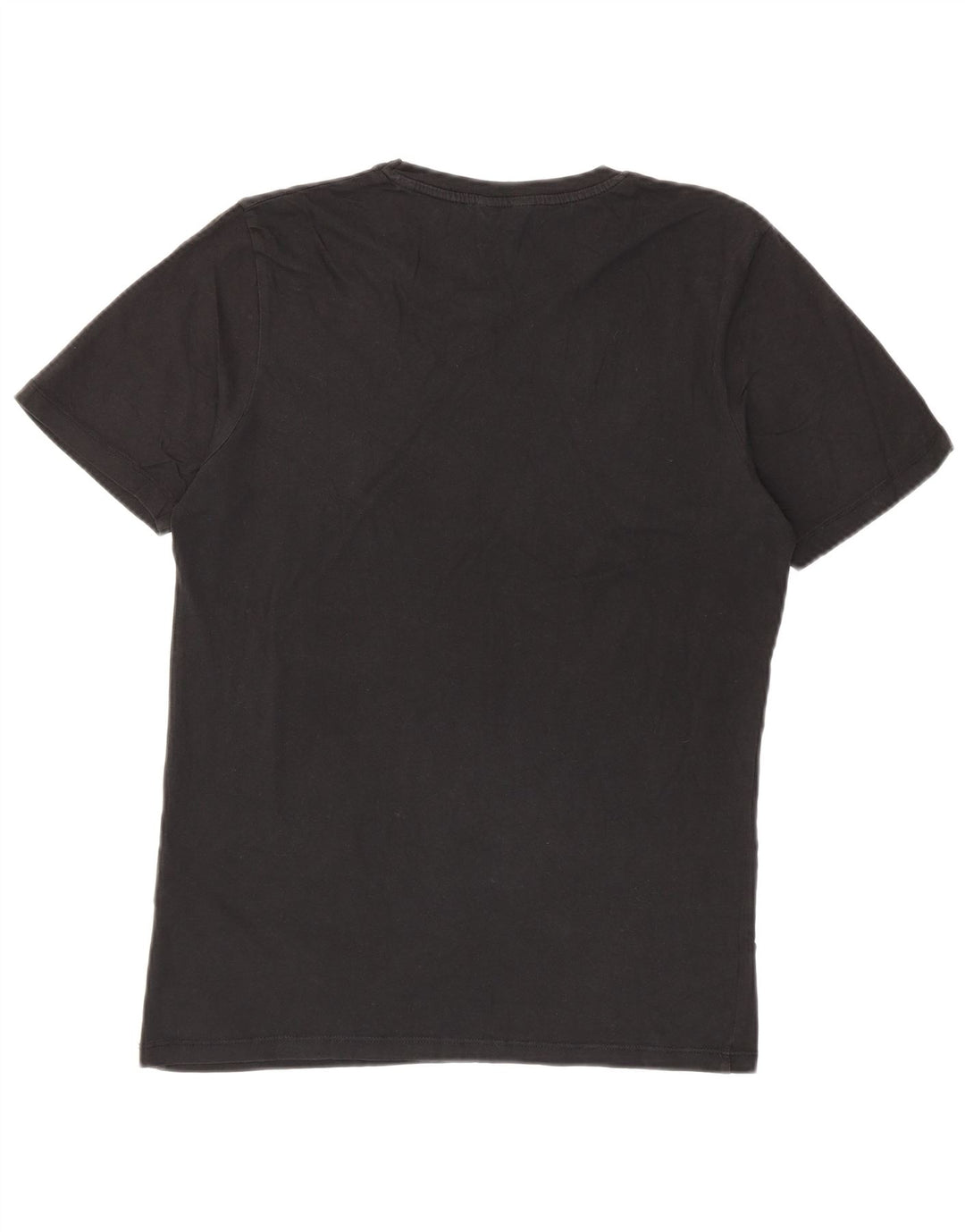 JACK & JONES Mens Graphic T-Shirt Top Medium Black Cotton
