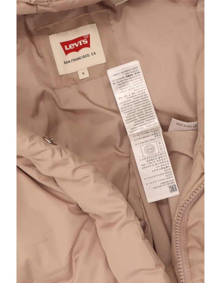 Levi's Womens Hooded Oversized Padded Jacket UK 10 Small Purple Polyester