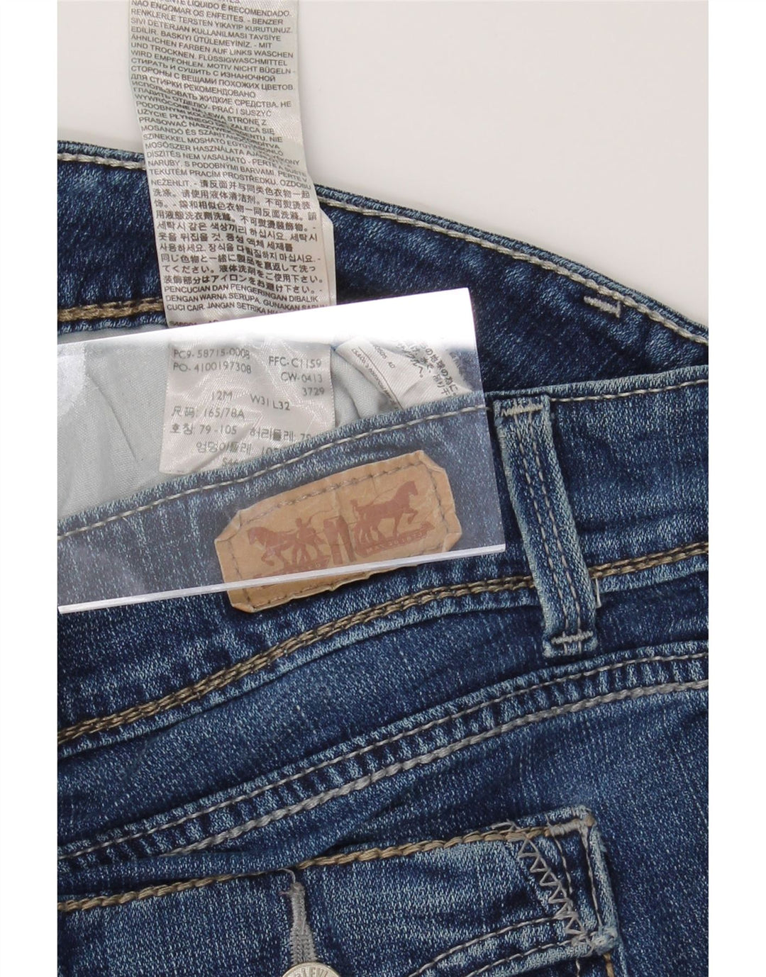 LEVI'S Womens 524 Curvy Bootcut Jeans W31 L32 Blue Cotton Vintage Levi's and Second-Hand Levi's from Messina Hembry 