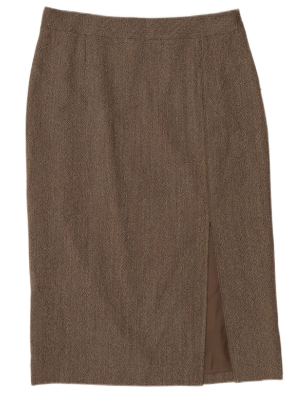 Marella Womens Straight Skirt UK 16 Large W34  Grey Virgin Wool