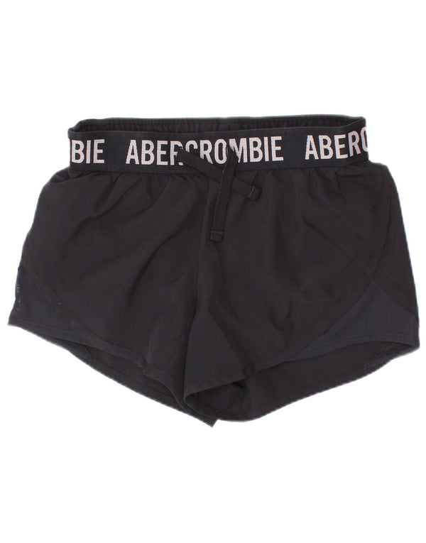 Shorts esportivos gráficos para meninas Abercrombie & Fitch 9-10 anos poliéster preto
