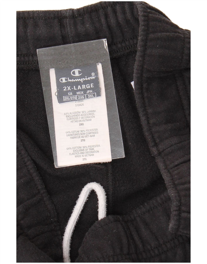 Champion Womens Tracksuit Trousers 2XL  Black Cotton