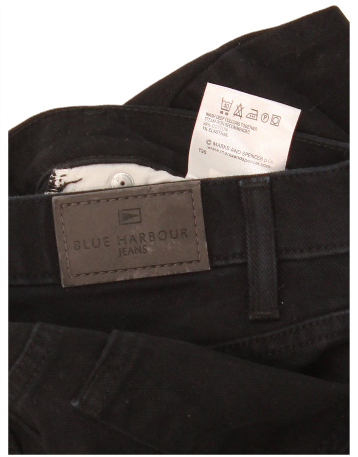 Marks & Spencer Mens Blue Harbour Straight Jeans W36 L29 Black Cotton