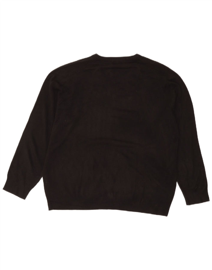 Marks & Spencer Herre V-hals sweater 2XL sort akryl