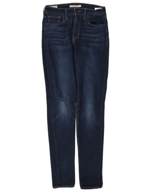 Levi's Womens 721 High Rise Skinny Jeans W28 L32 Navy Blue Cotton