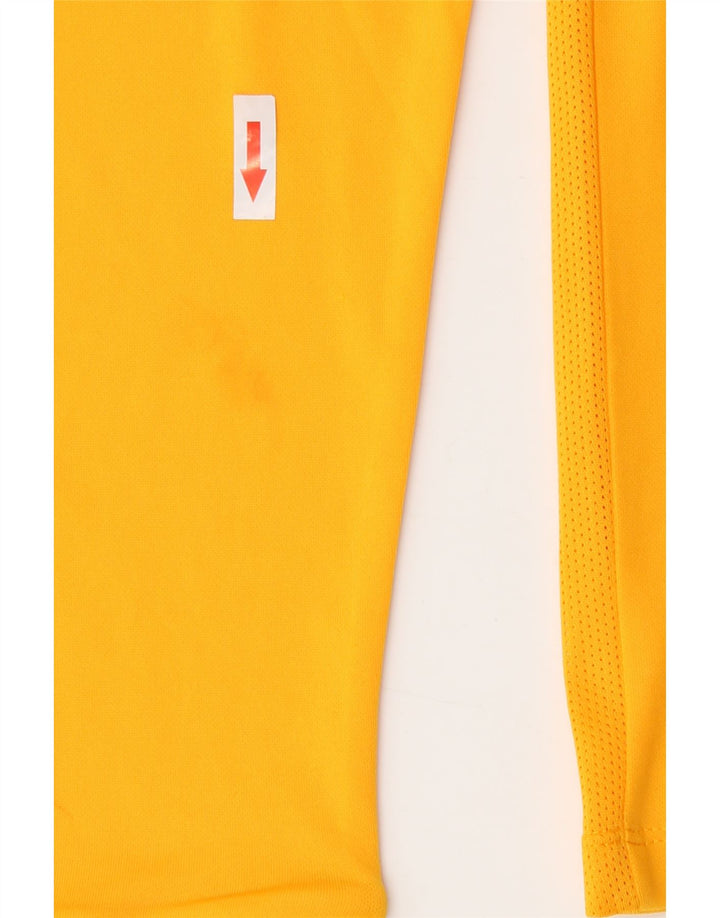 Męska koszulka Nike Dri Fit z grafiką, długim rękawem, średniożółta, poliester
