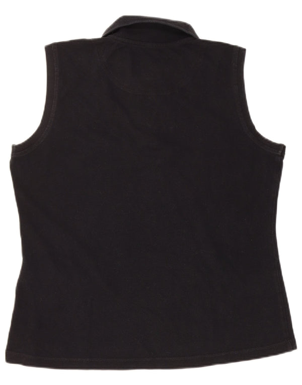 Jack Wolfskin Polo sin mangas para mujer UK 40 XL Algodón negro