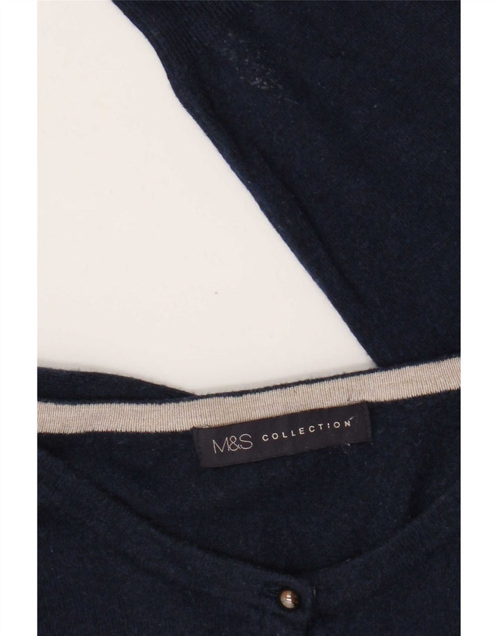 Marks & Spencer Pull Cardigan pour Femme UK 16 Large Bleu Marine